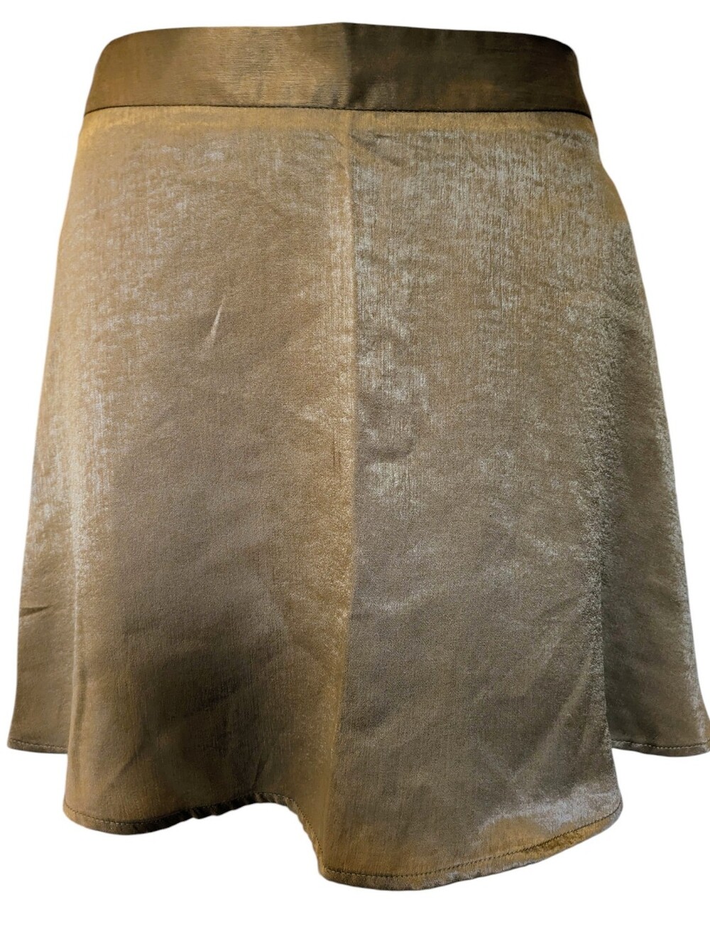 Forever 21 Liquid Gold Metallic A-Line Mini Skirt